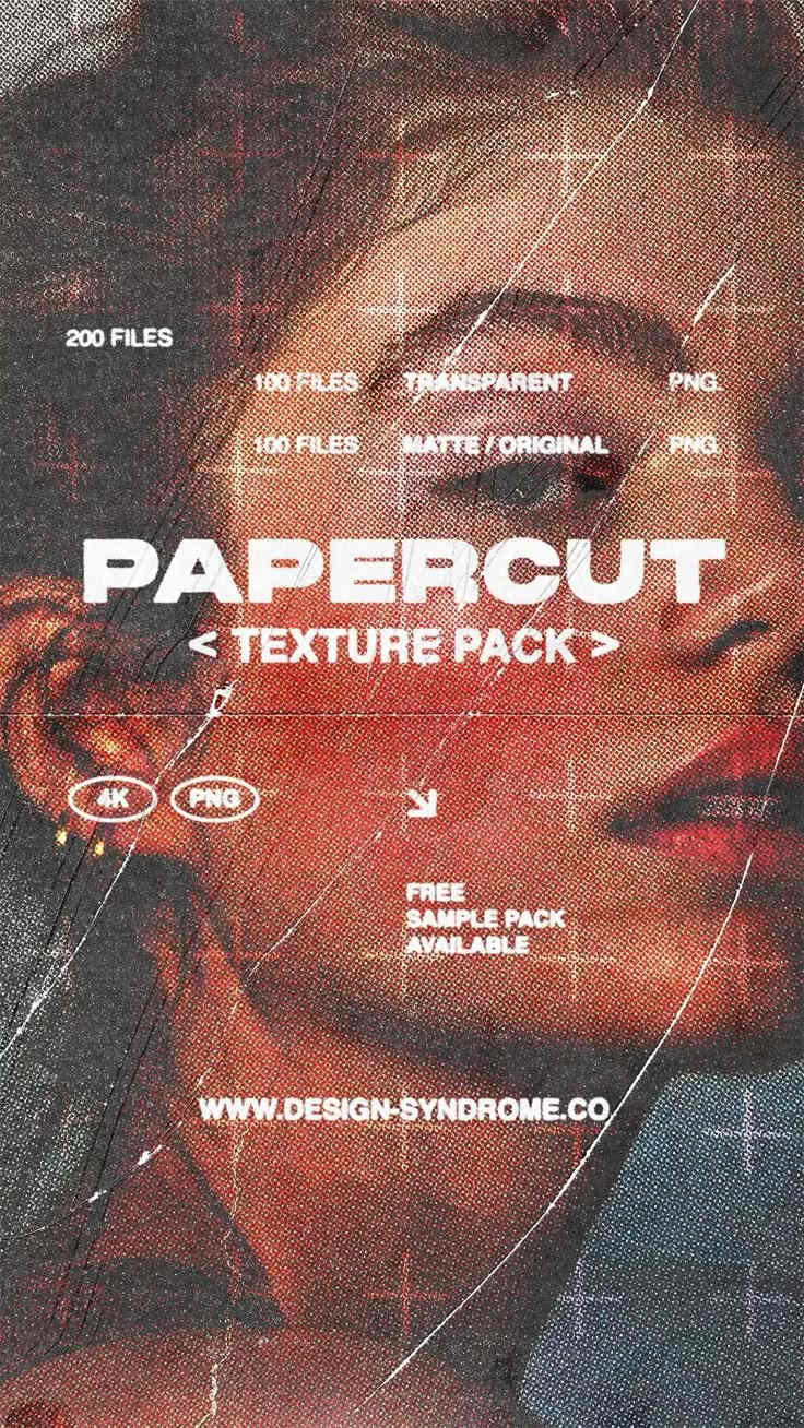 Original inspiration image from Pinterest for papercut texture pack design