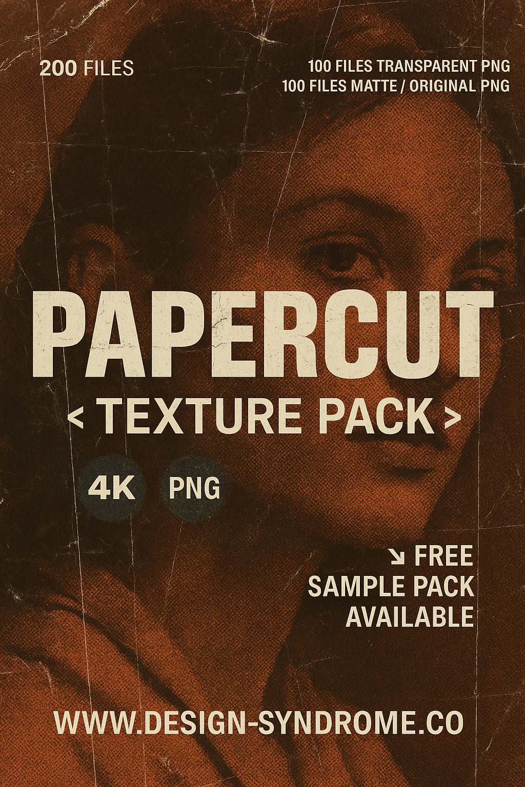 GPT-4 generated image based on detailed prompt for papercut texture pack design